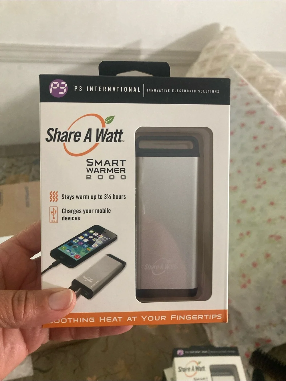 Share A Watt Smart Warmer 2000 Portable Hand Warmer & Charger - White